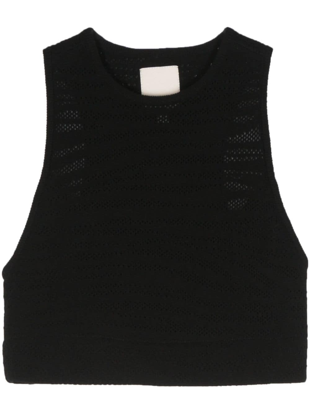 Emporio Armani knitted cropped top - Black von Emporio Armani