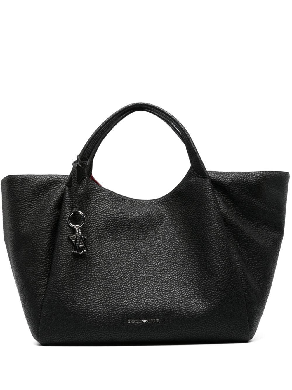 Emporio Armani large logo-charm tote bag - Black von Emporio Armani