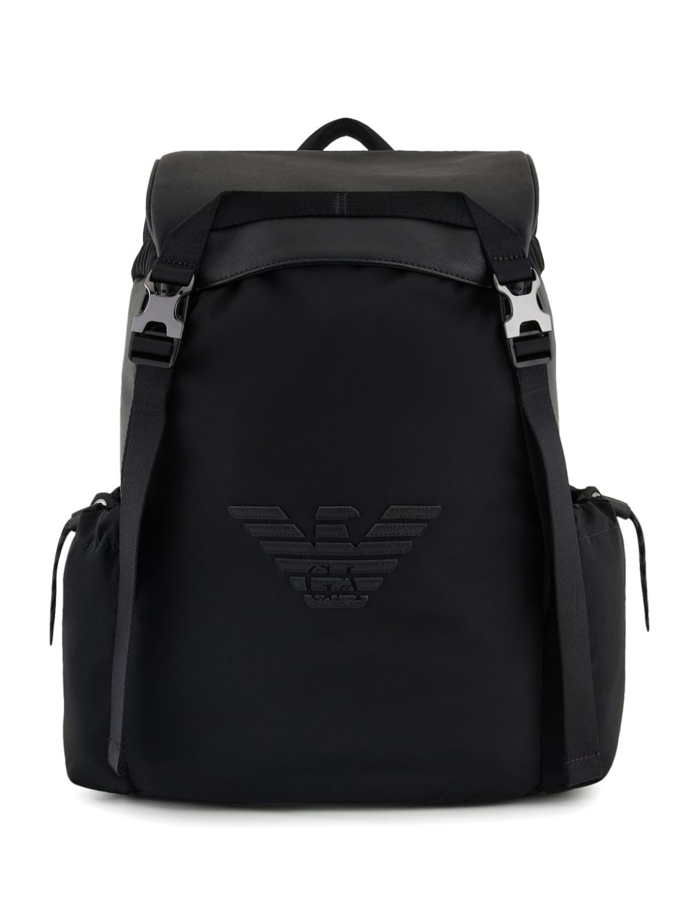 Emporio Armani logo-appliqué backpack - Black von Emporio Armani