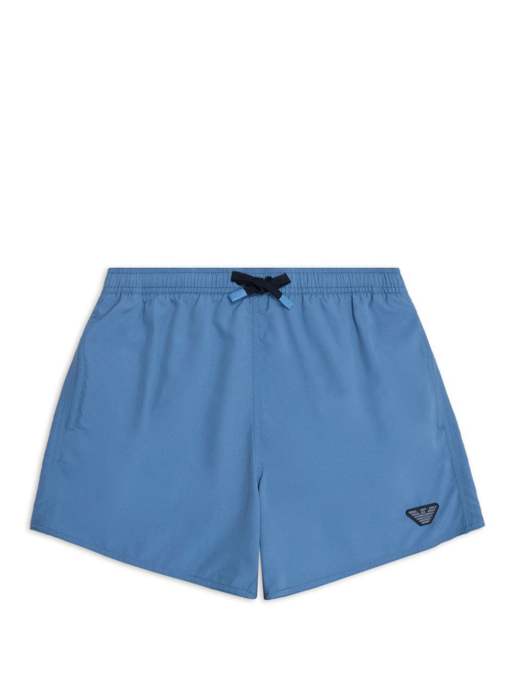 Emporio Armani logo-appliqué drawstring swim shorts - Blue von Emporio Armani