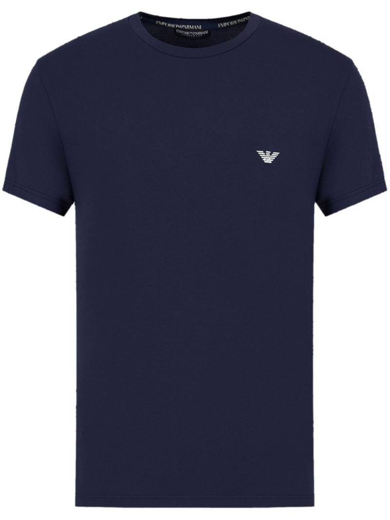 Emporio Armani logo-appliqué underwear T-shirt - Blue von Emporio Armani