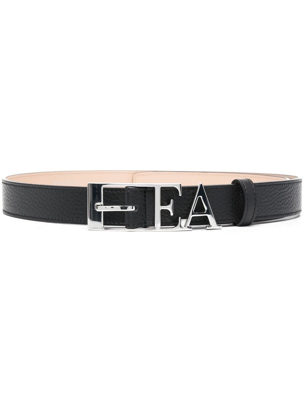 Emporio Armani logo-buckle leather belt - Black von Emporio Armani