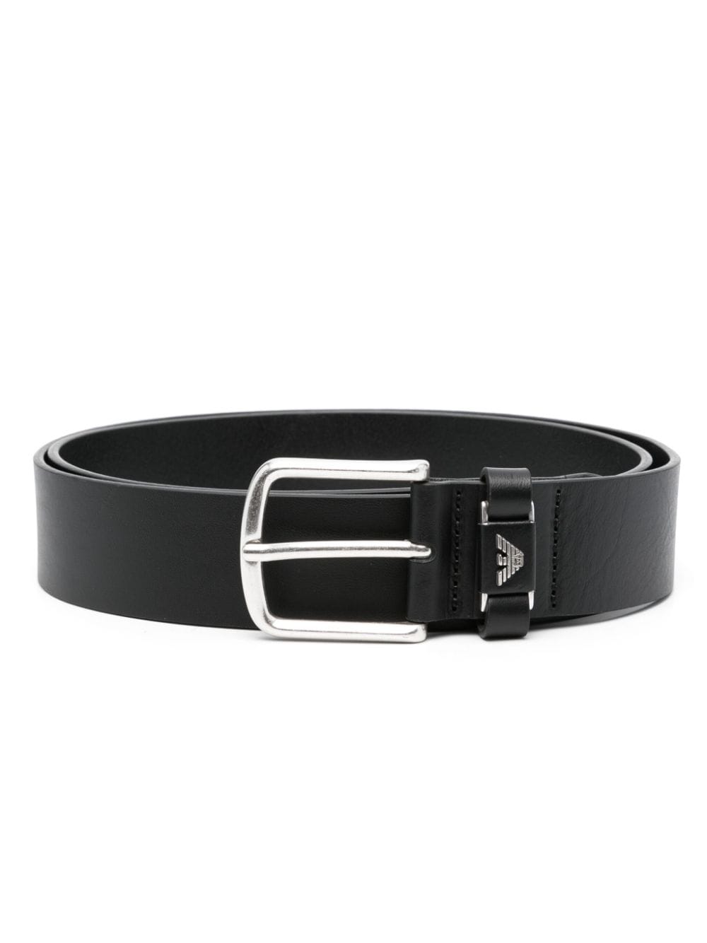 Emporio Armani logo-buckle leather belt - Black von Emporio Armani