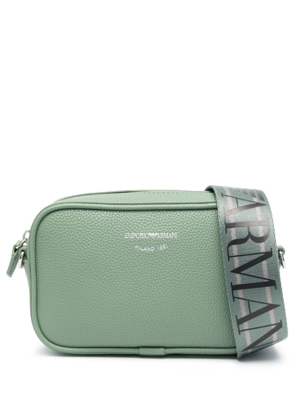 Emporio Armani logo-debossed cross body bag - Green von Emporio Armani