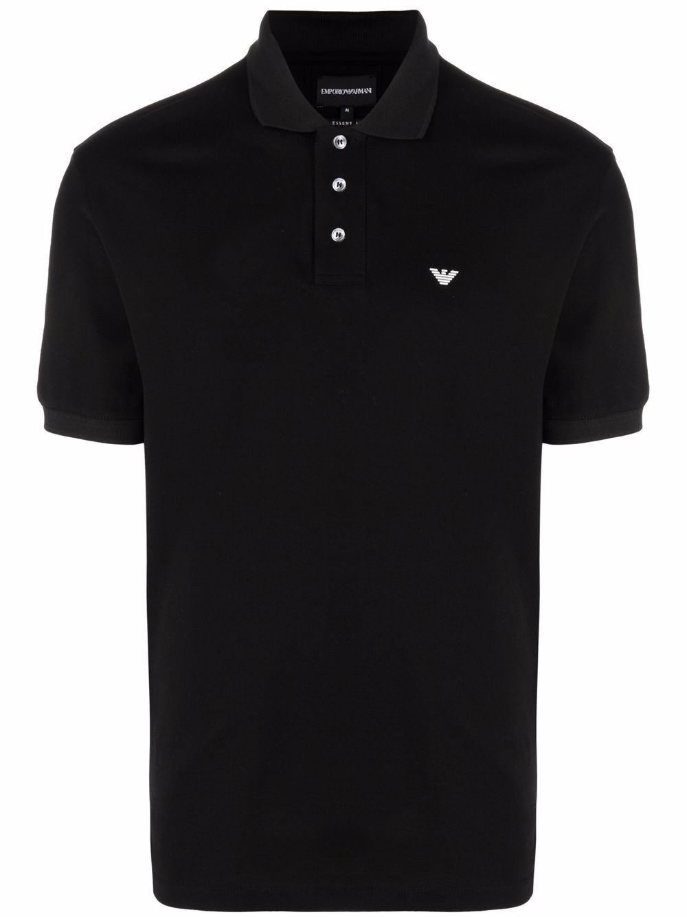 Emporio Armani logo detail polo shirt - Black von Emporio Armani