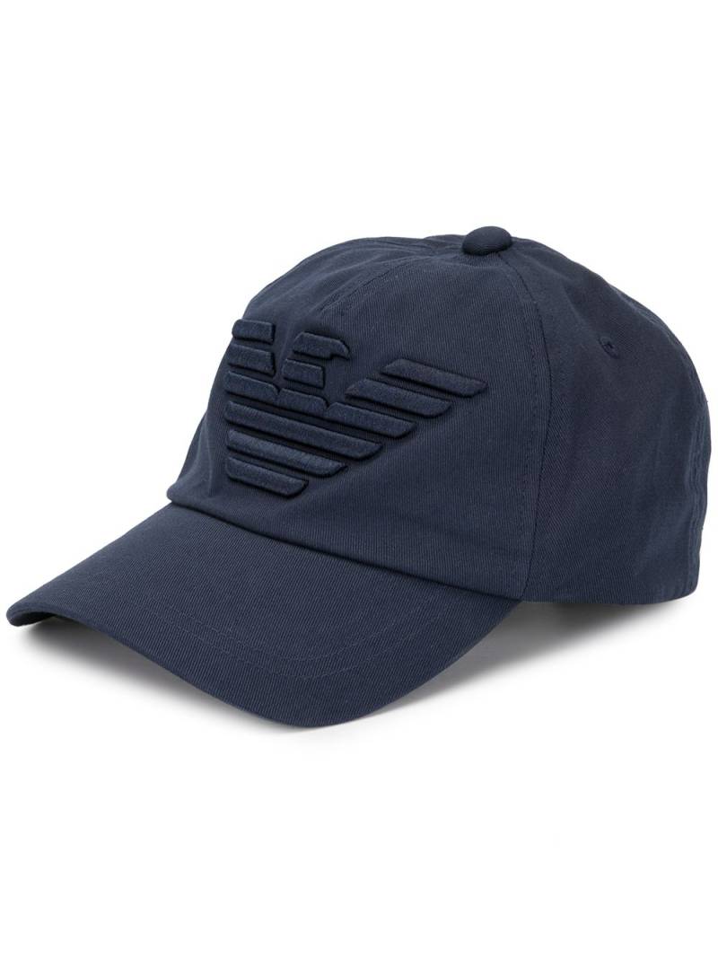 Emporio Armani logo embroidered baseball cap - Blue von Emporio Armani