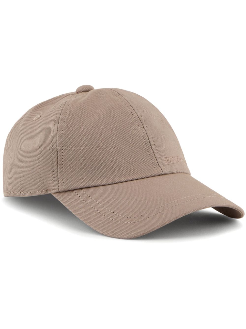 Emporio Armani logo-embroidered cotton cap - Neutrals von Emporio Armani