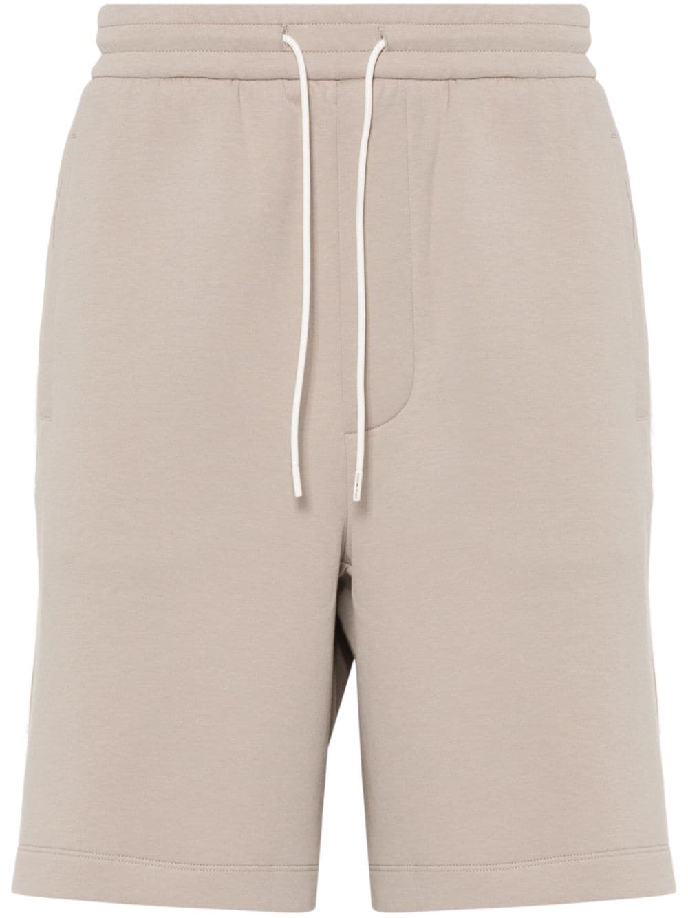 Emporio Armani logo-embroidered shorts - Neutrals von Emporio Armani