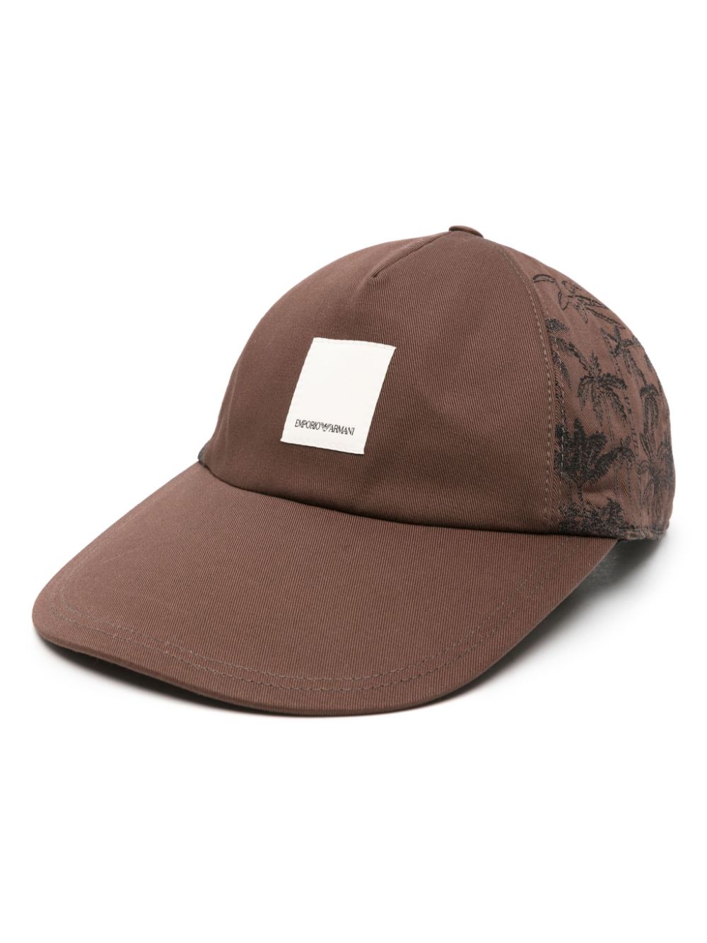 Emporio Armani logo-patch baseball cap - Brown von Emporio Armani