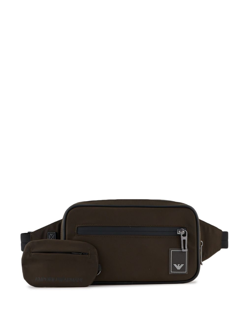 Emporio Armani logo-patch belt bag - Brown von Emporio Armani