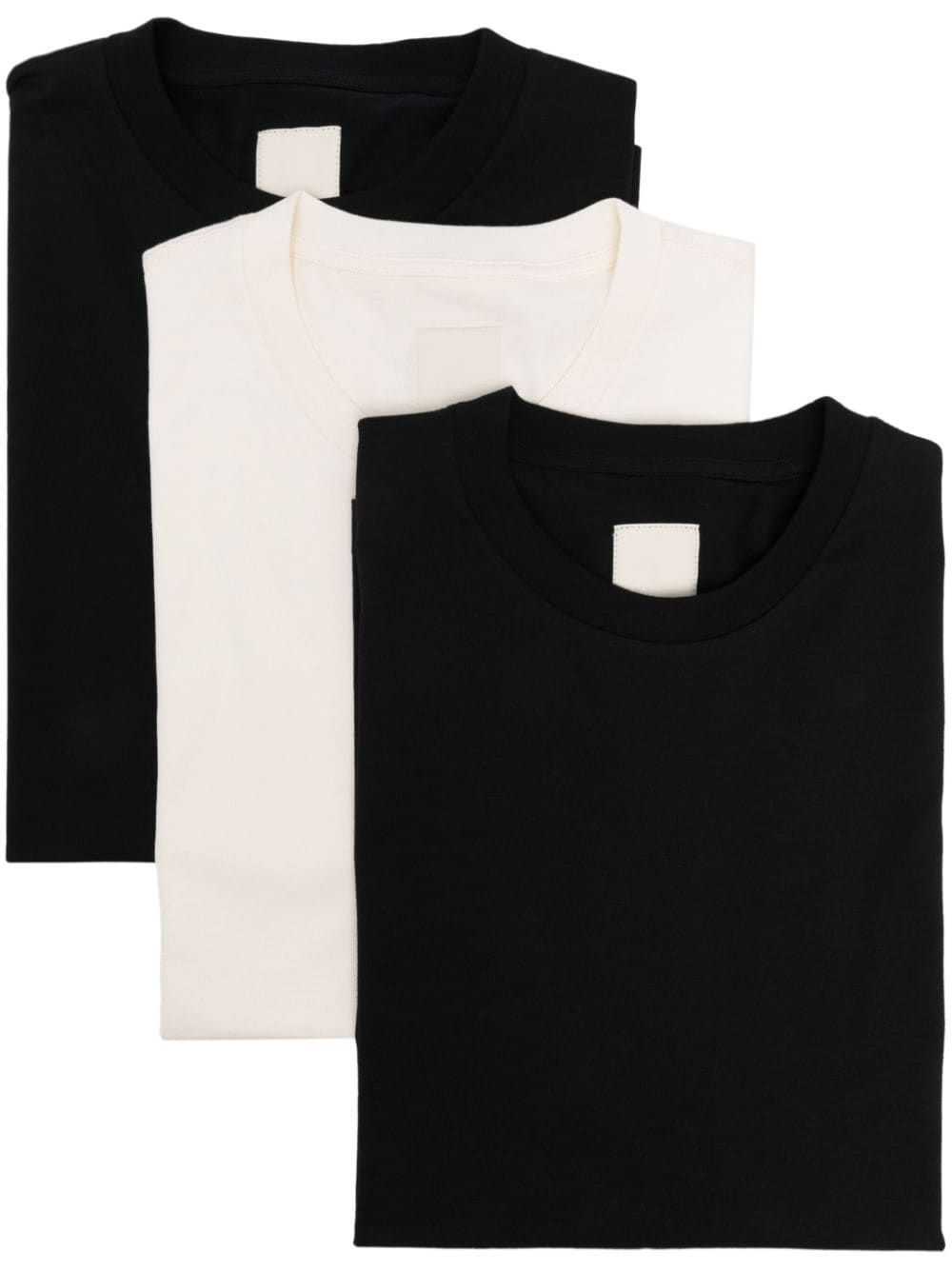 Emporio Armani logo-patch cotton T-shirts (pack of three) - Black von Emporio Armani