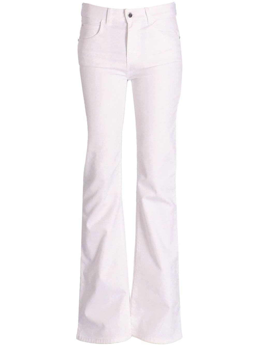 Emporio Armani logo-patch flared jeans - White von Emporio Armani