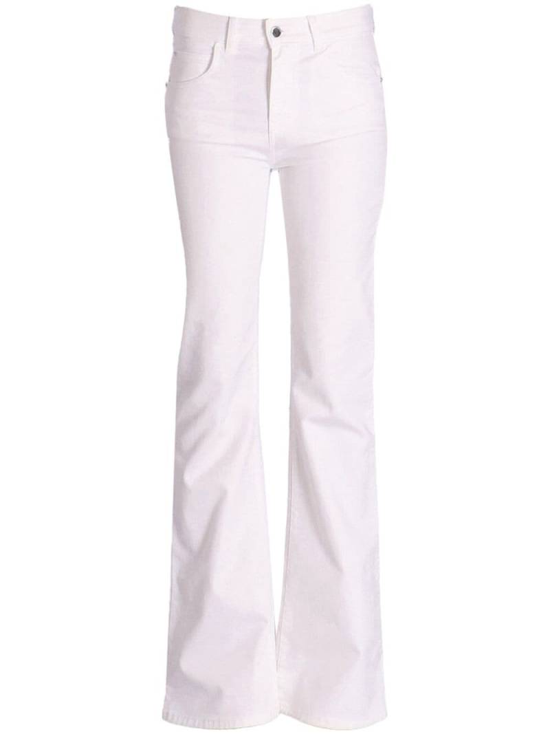 Emporio Armani logo-patch flared jeans - White von Emporio Armani