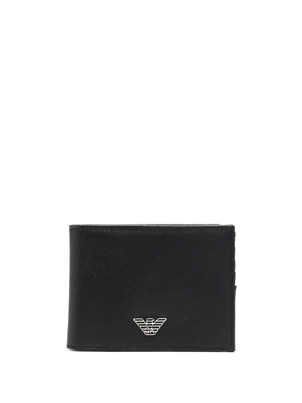 Emporio Armani logo-plaque bi-fold wallet - Black von Emporio Armani
