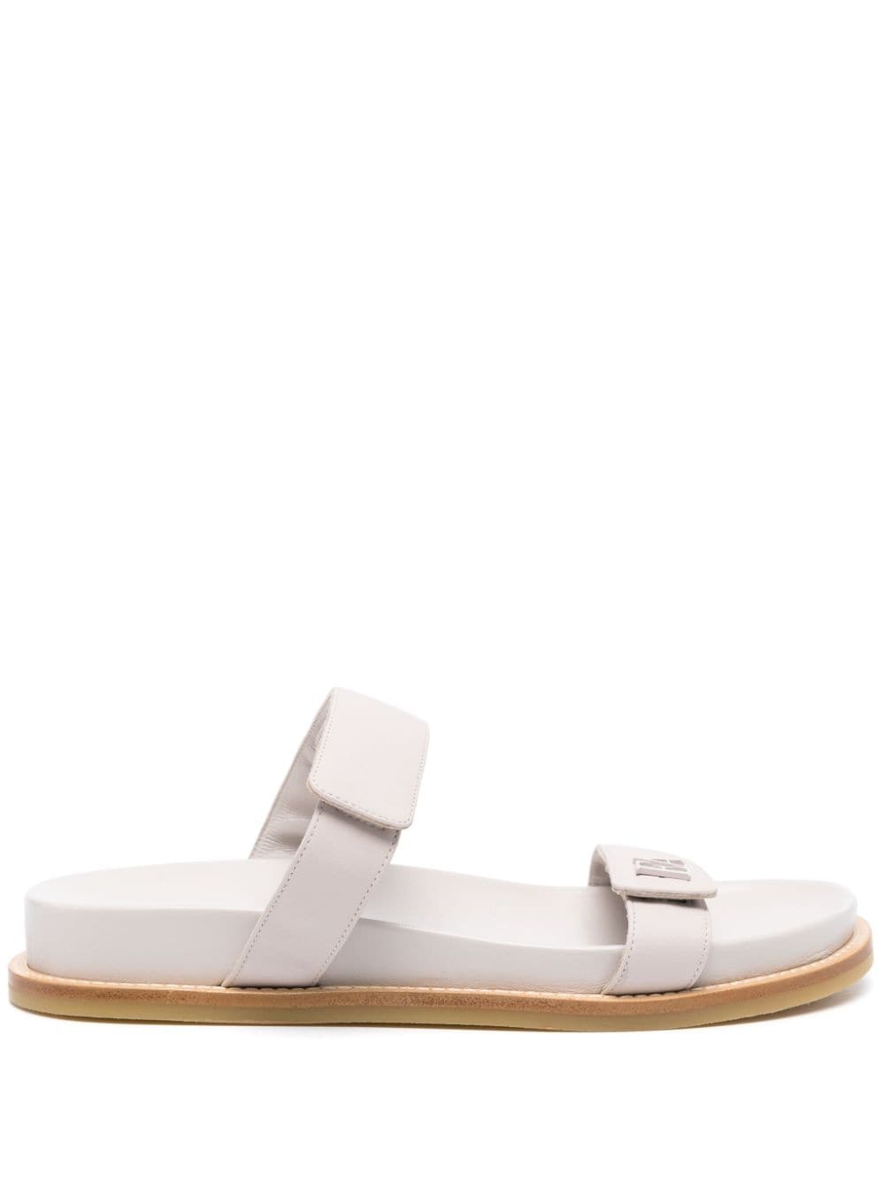 Emporio Armani logo-plaque flat sandals - Pink von Emporio Armani