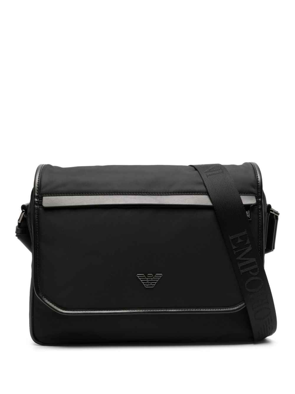 Emporio Armani logo-plaque shoulder bag - Black von Emporio Armani