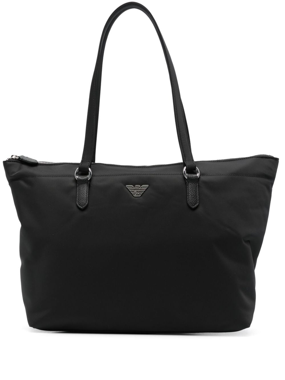 Emporio Armani logo-plaque tote bag - Black von Emporio Armani