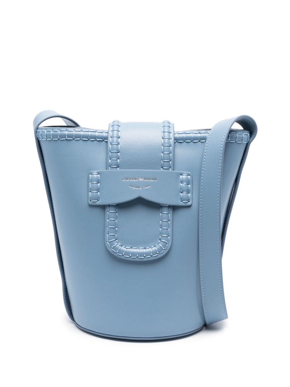 Emporio Armani logo-print bucket bag - Blue von Emporio Armani