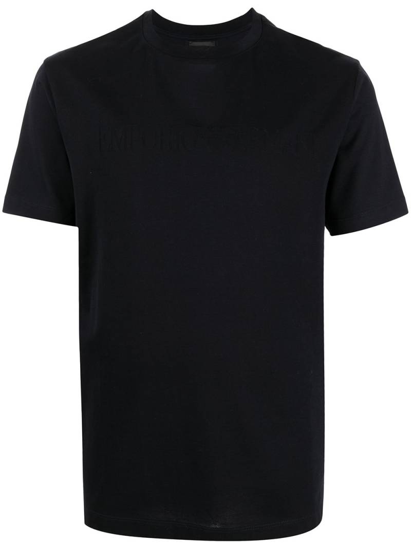 Emporio Armani logo-print crewneck T-shirt - Black von Emporio Armani
