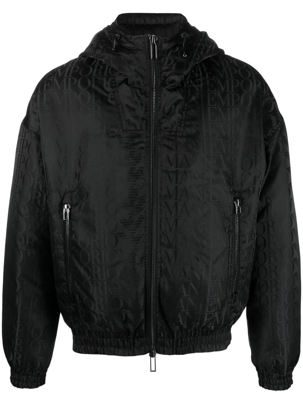 Emporio Armani logo-print puffer jacket - Black von Emporio Armani