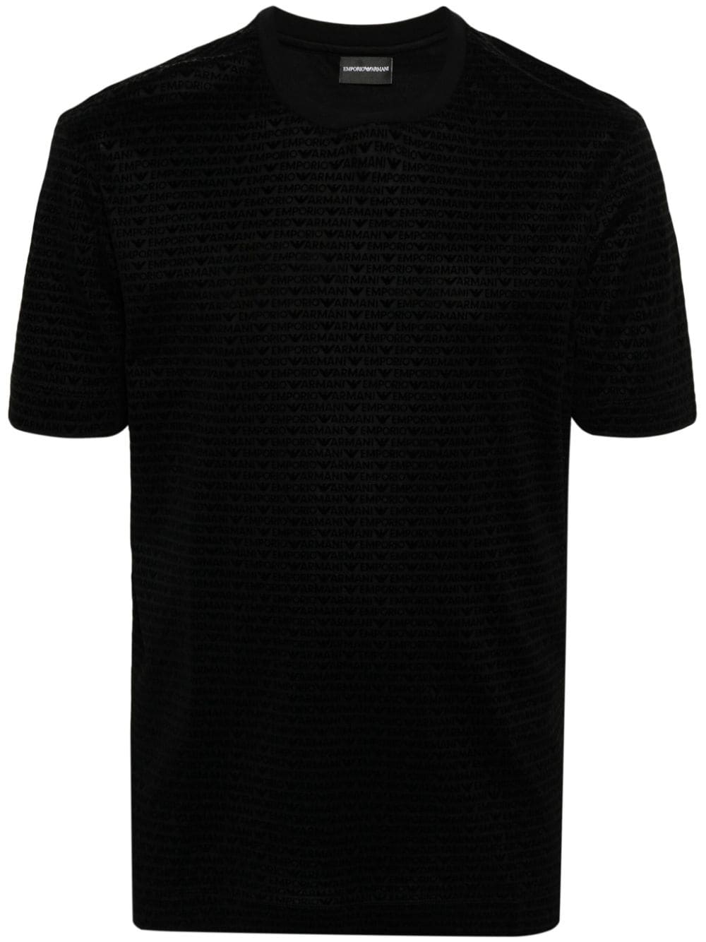 Emporio Armani logo-print round-neck T-shirt - Black von Emporio Armani
