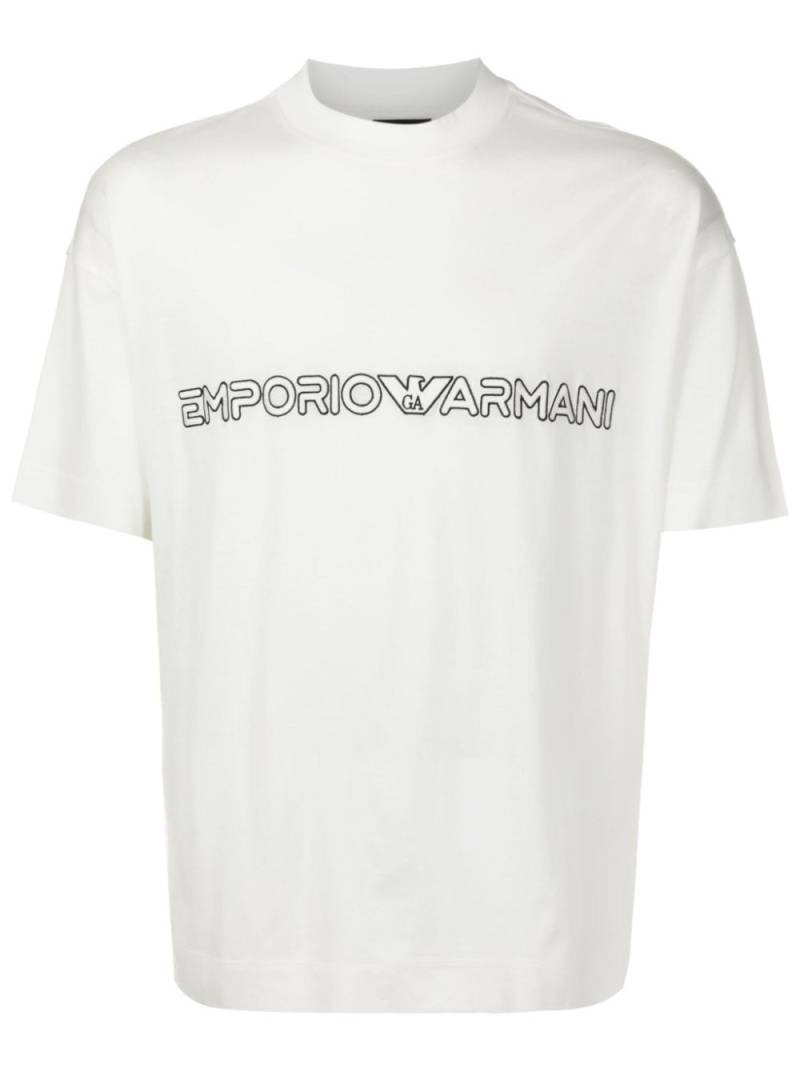 Emporio Armani logo-print short-sleeve T-shirt - White von Emporio Armani