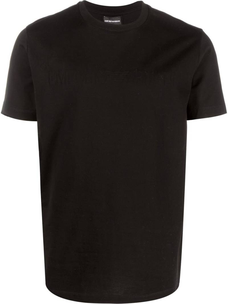 Emporio Armani logo-print short-sleeved T-shirt - Black von Emporio Armani