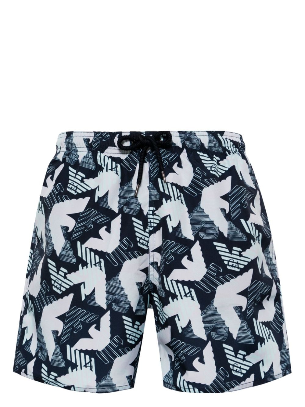 Emporio Armani logo-print swim shorts - Blue von Emporio Armani