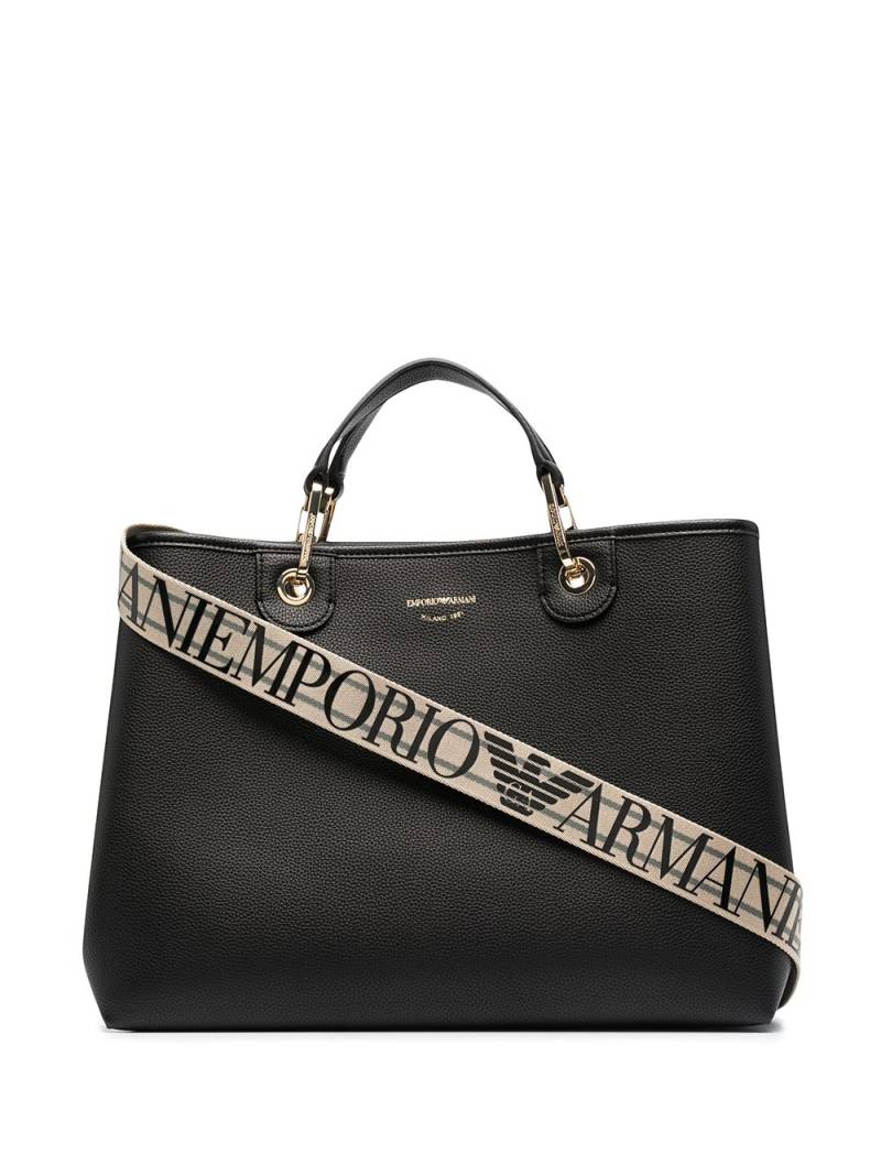Emporio Armani logo-print tote bag - Black von Emporio Armani