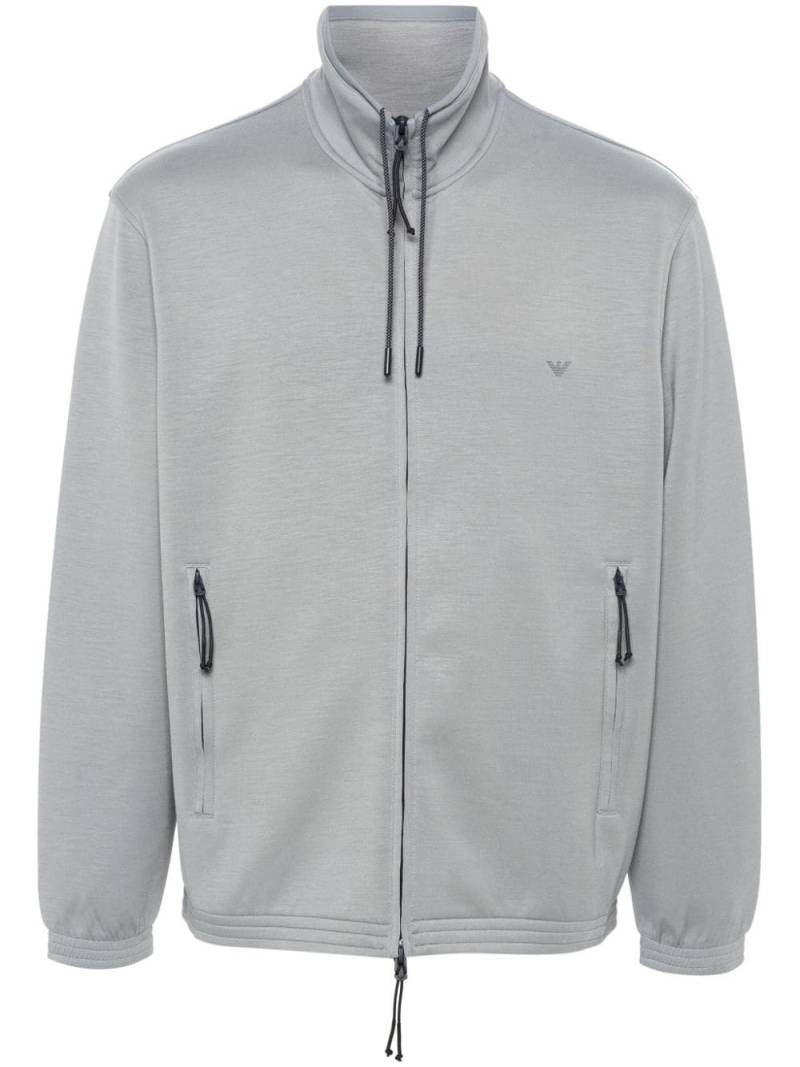 Emporio Armani logo-print zipped sweatshirt - Grey von Emporio Armani