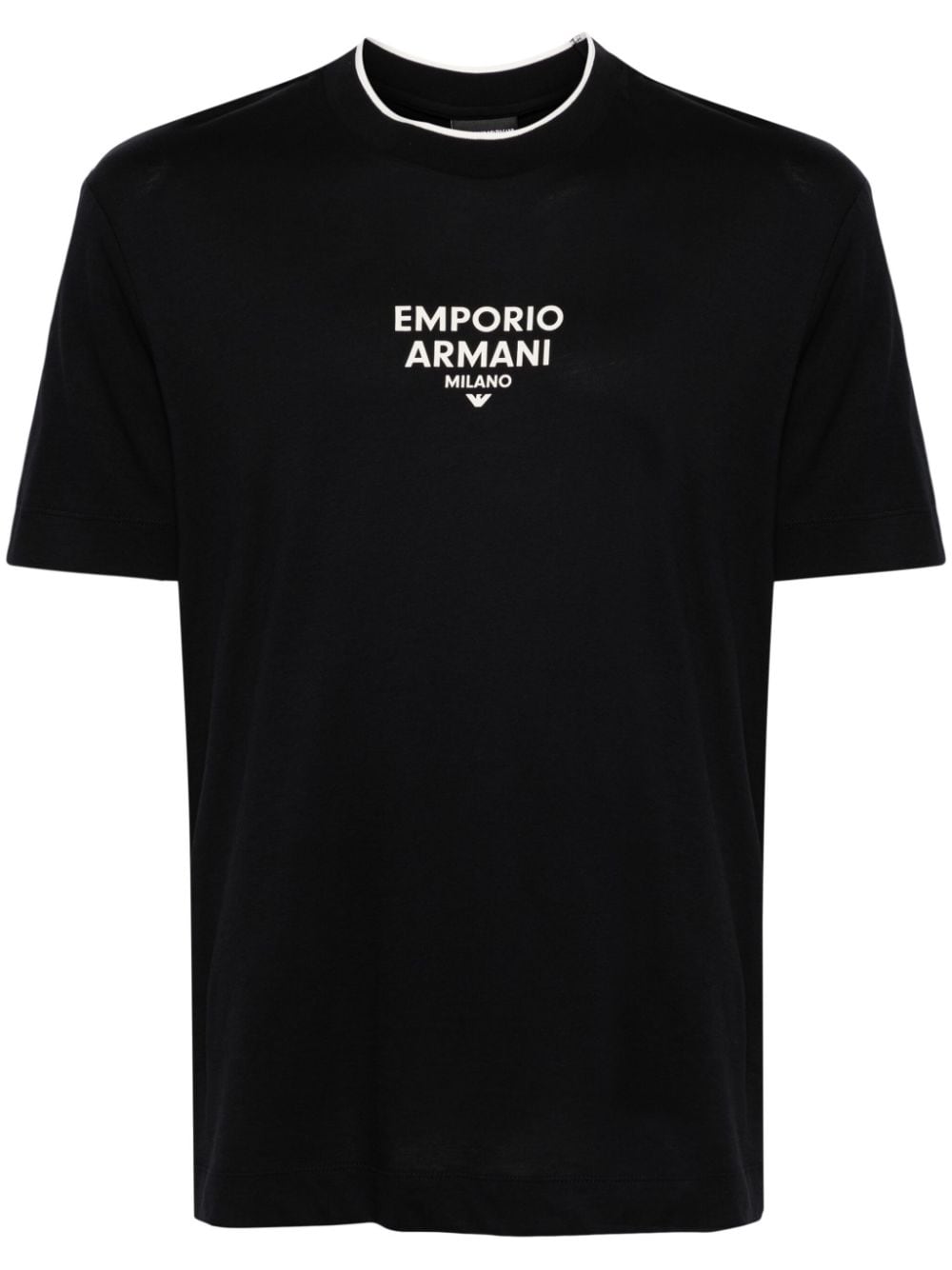 Emporio Armani logo-rubberised cotton T-shirt - Blue von Emporio Armani