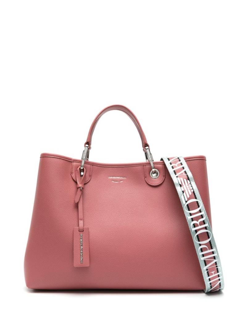 Emporio Armani logo-strap faux-leather bag - Pink von Emporio Armani