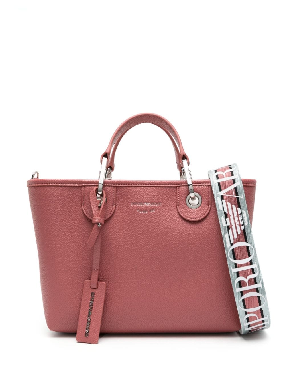 Emporio Armani logo-strap faux-leather bag - Pink von Emporio Armani