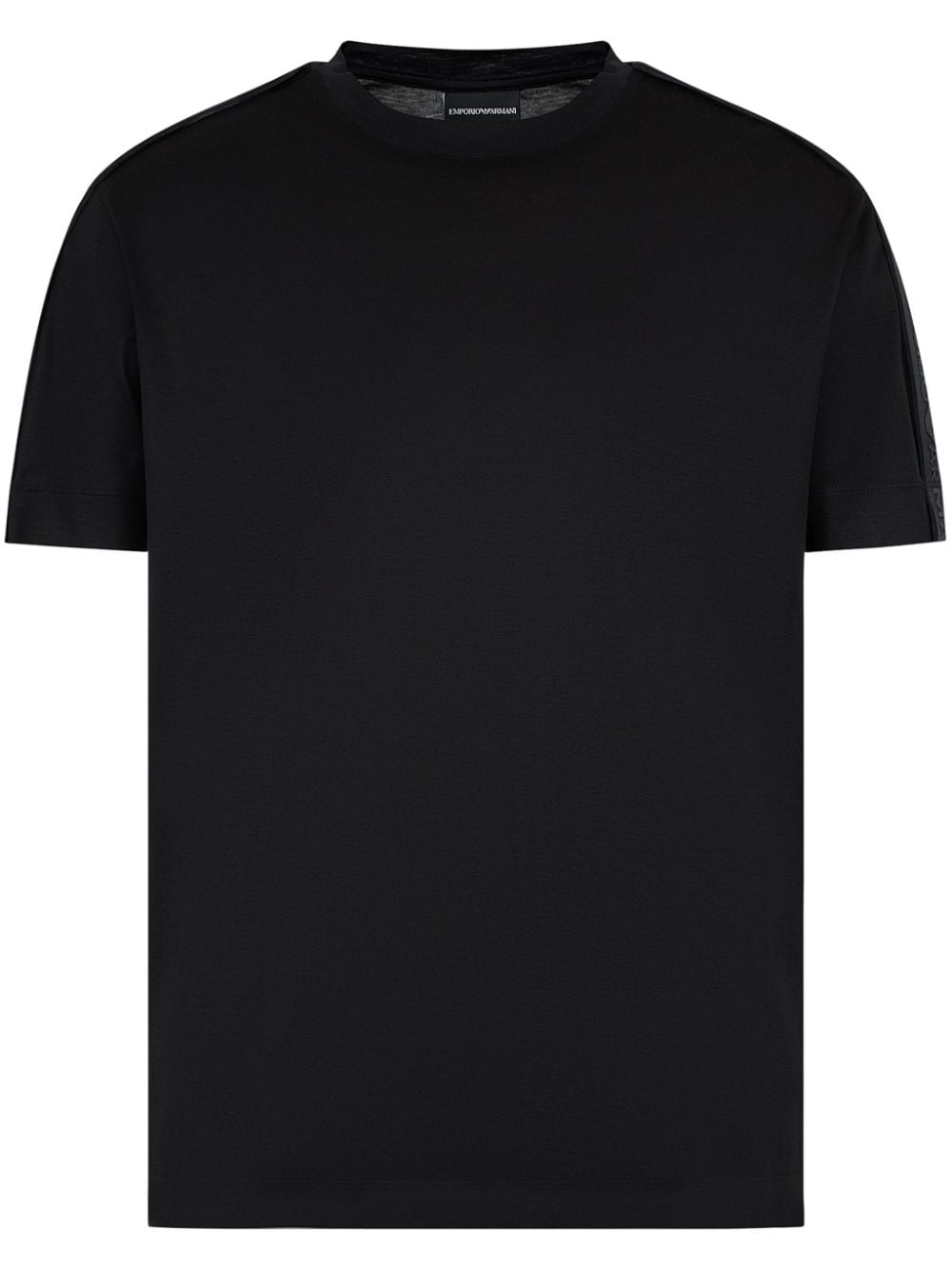 Emporio Armani logo-tape cotton T-shirt - Black von Emporio Armani