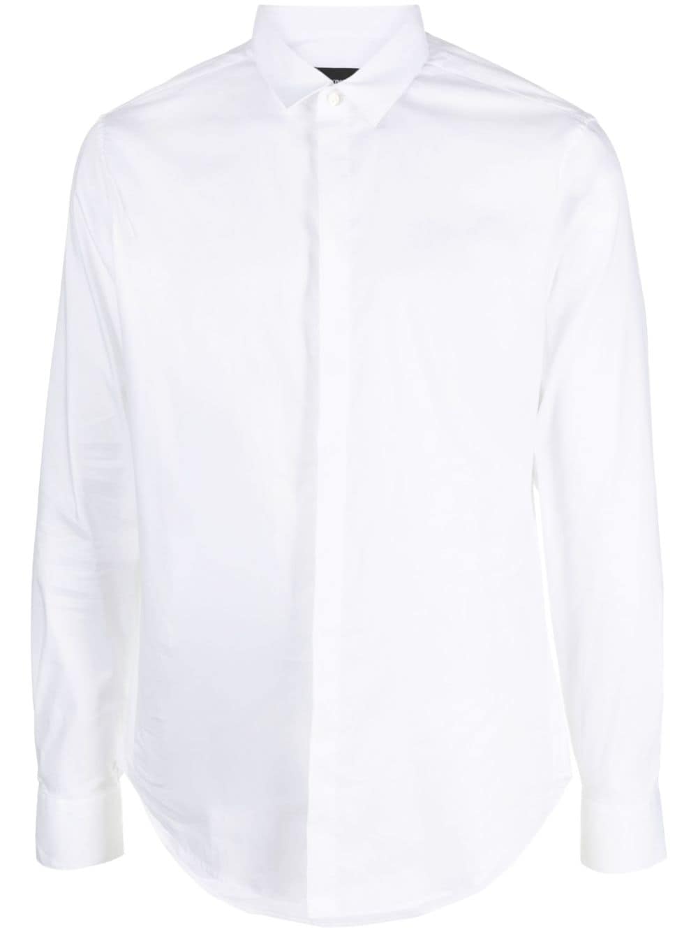 Emporio Armani long-sleeve cotton shirt - White von Emporio Armani