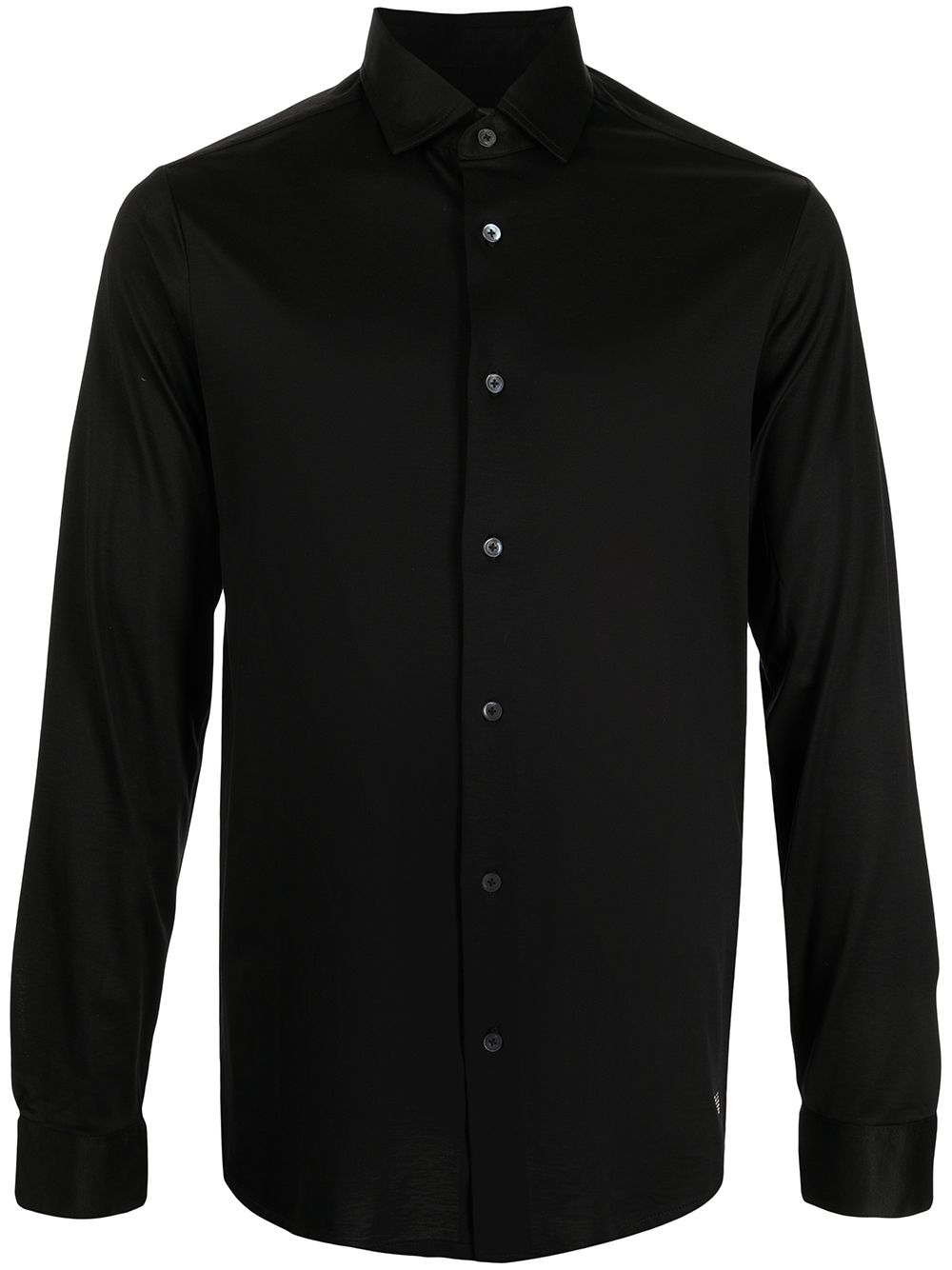 Emporio Armani lyocell-blend button-up shirt - Black von Emporio Armani