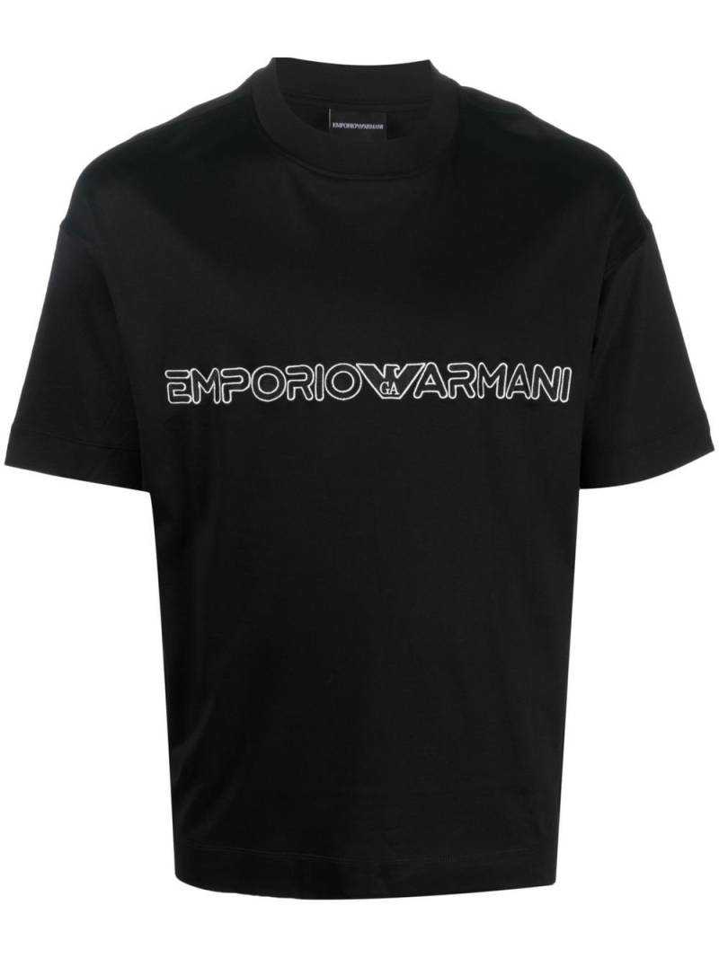Emporio Armani lyocell-cotton T-shirt - Black von Emporio Armani