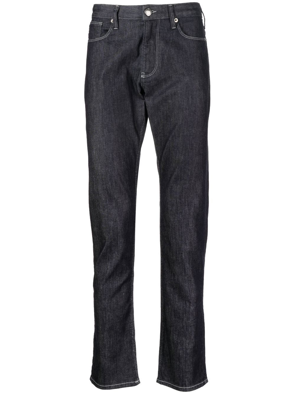 Emporio Armani mid-rise slim-cut jeans - Blue von Emporio Armani