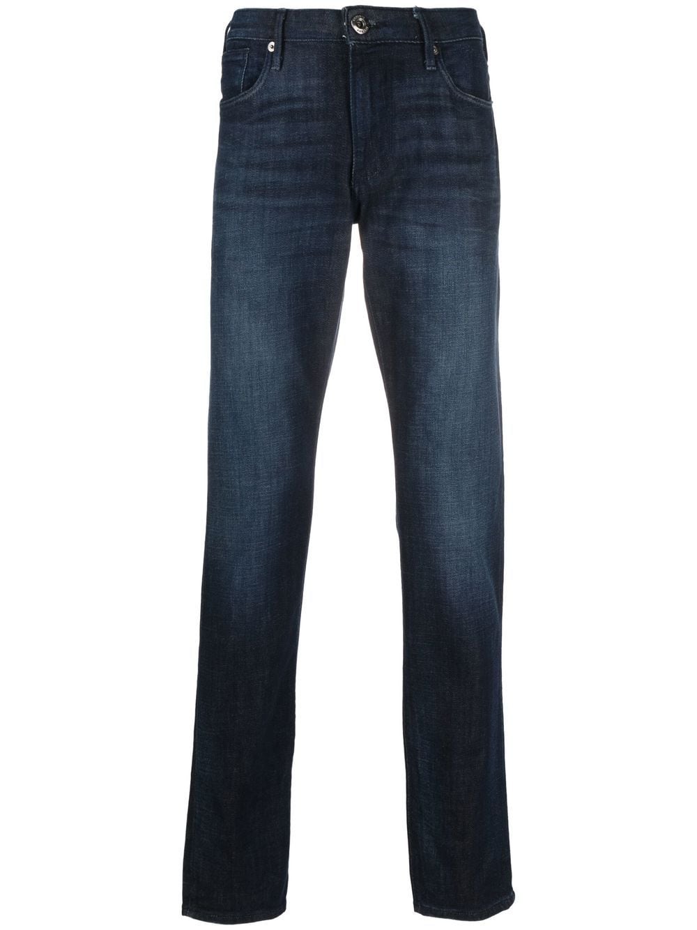 Emporio Armani mid-rise straight-leg jeans - Blue von Emporio Armani