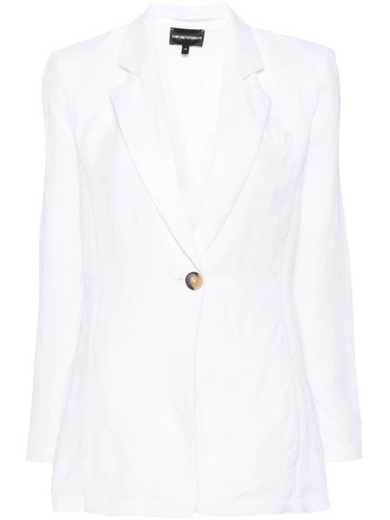 Emporio Armani notch-lapels single-breasted blazer - White von Emporio Armani