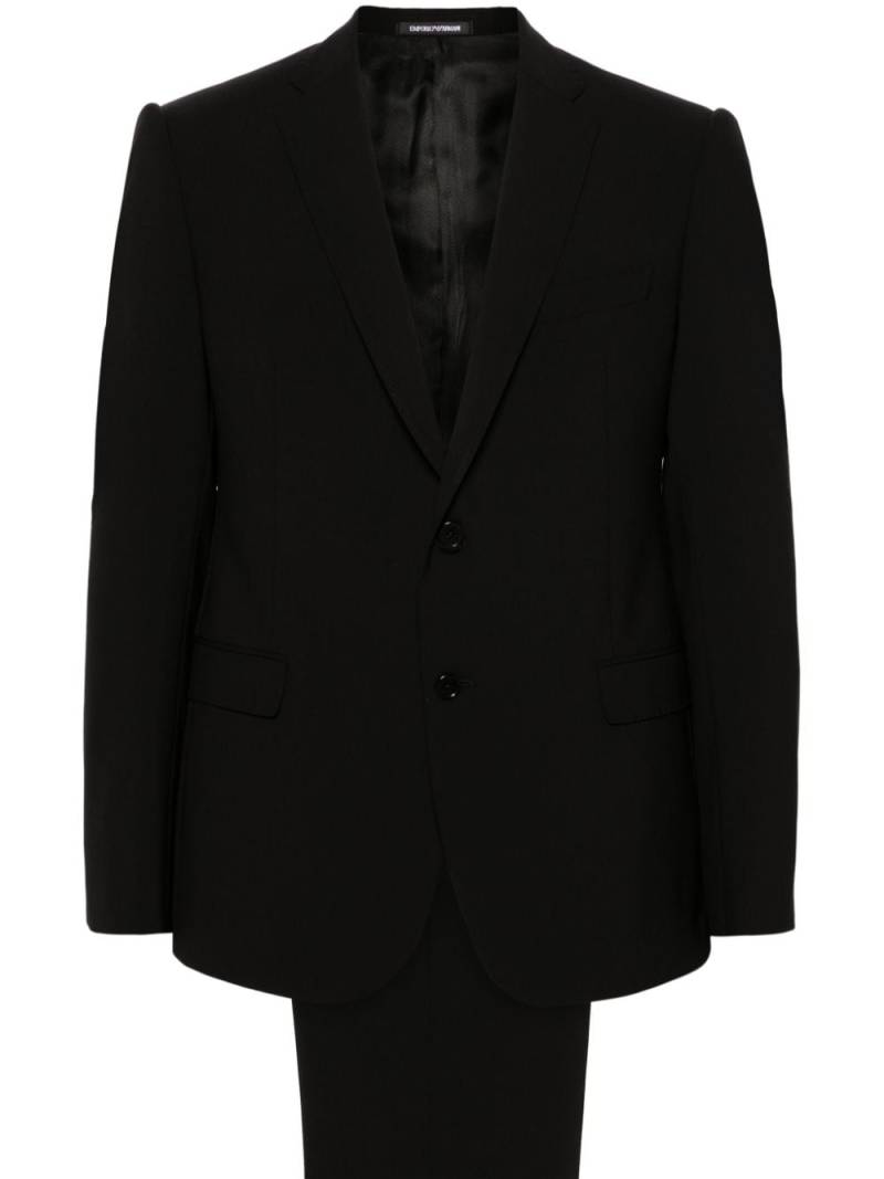 Emporio Armani notch-lapels single-breasted suit - Black von Emporio Armani