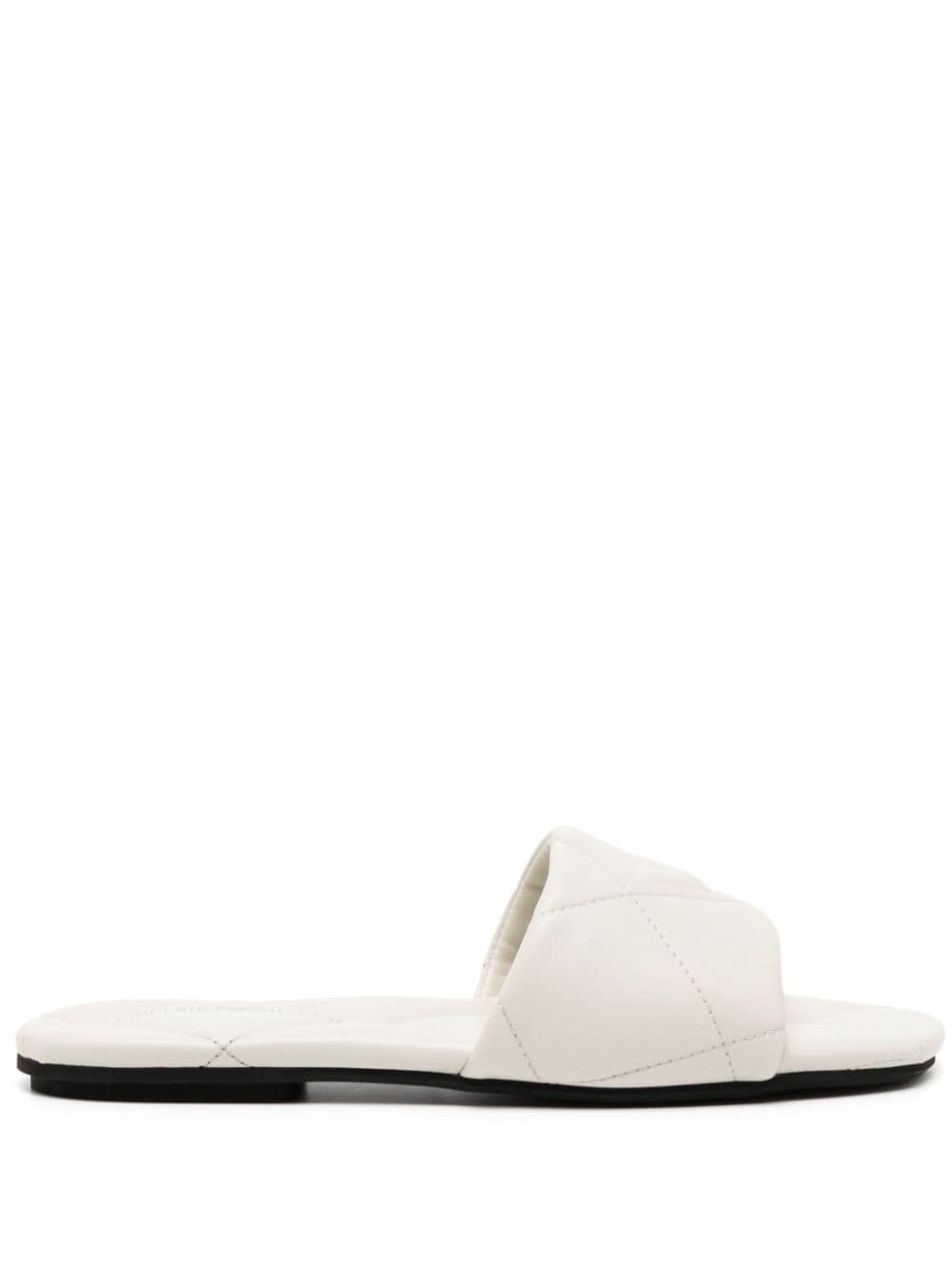 Emporio Armani open-toe quilted slippers - White von Emporio Armani