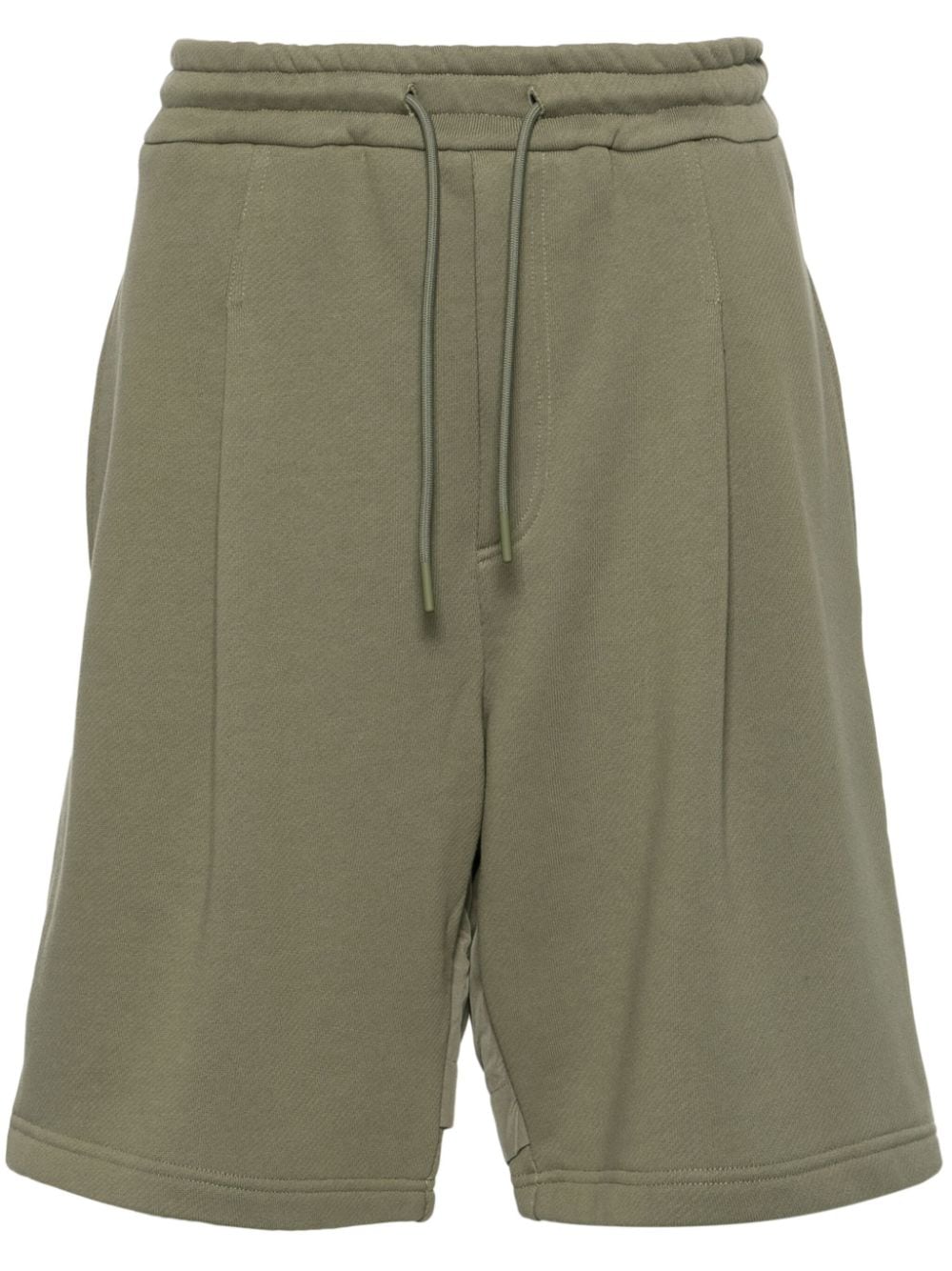 Emporio Armani paneled cotton bermuda shorts - Green von Emporio Armani