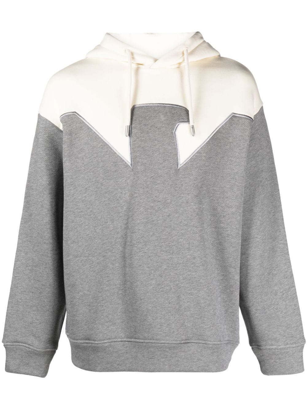 Emporio Armani panelled cotton hoodie - Grey von Emporio Armani