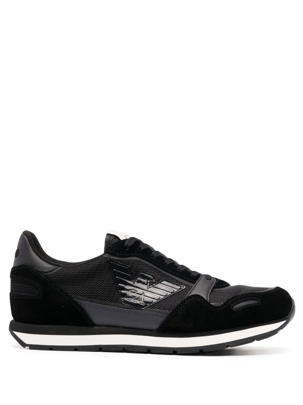 Emporio Armani panelled low-top sneakers - Black von Emporio Armani