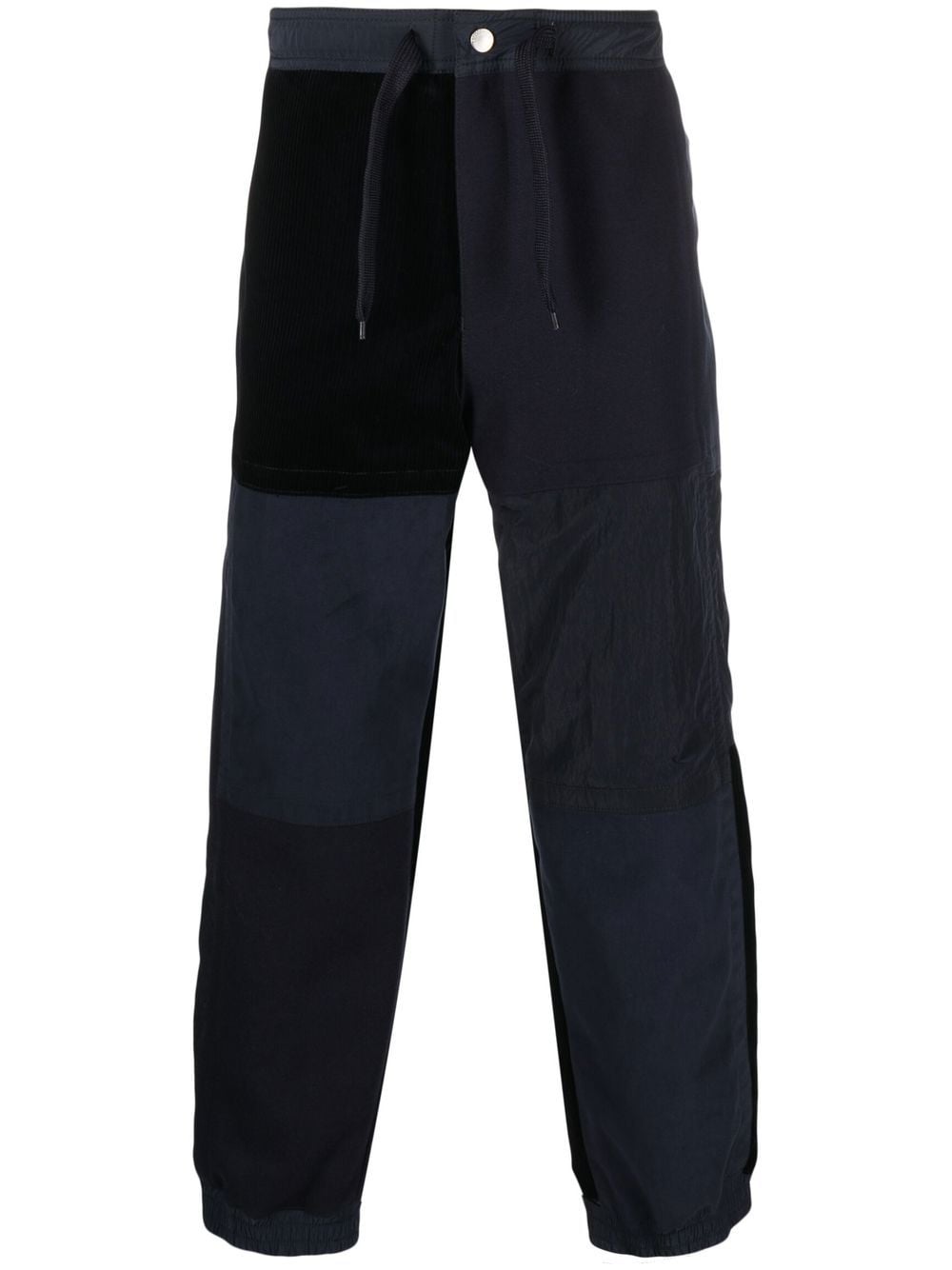 Emporio Armani panelled straight-leg trousers - Blue von Emporio Armani