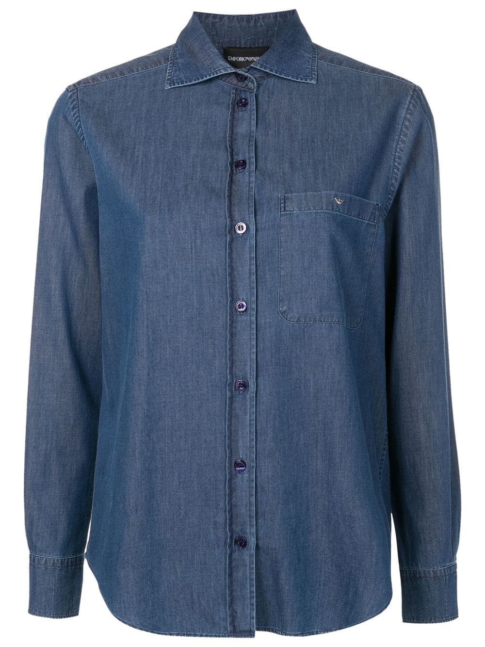 Emporio Armani patch-pocket denim shirt - Blue von Emporio Armani