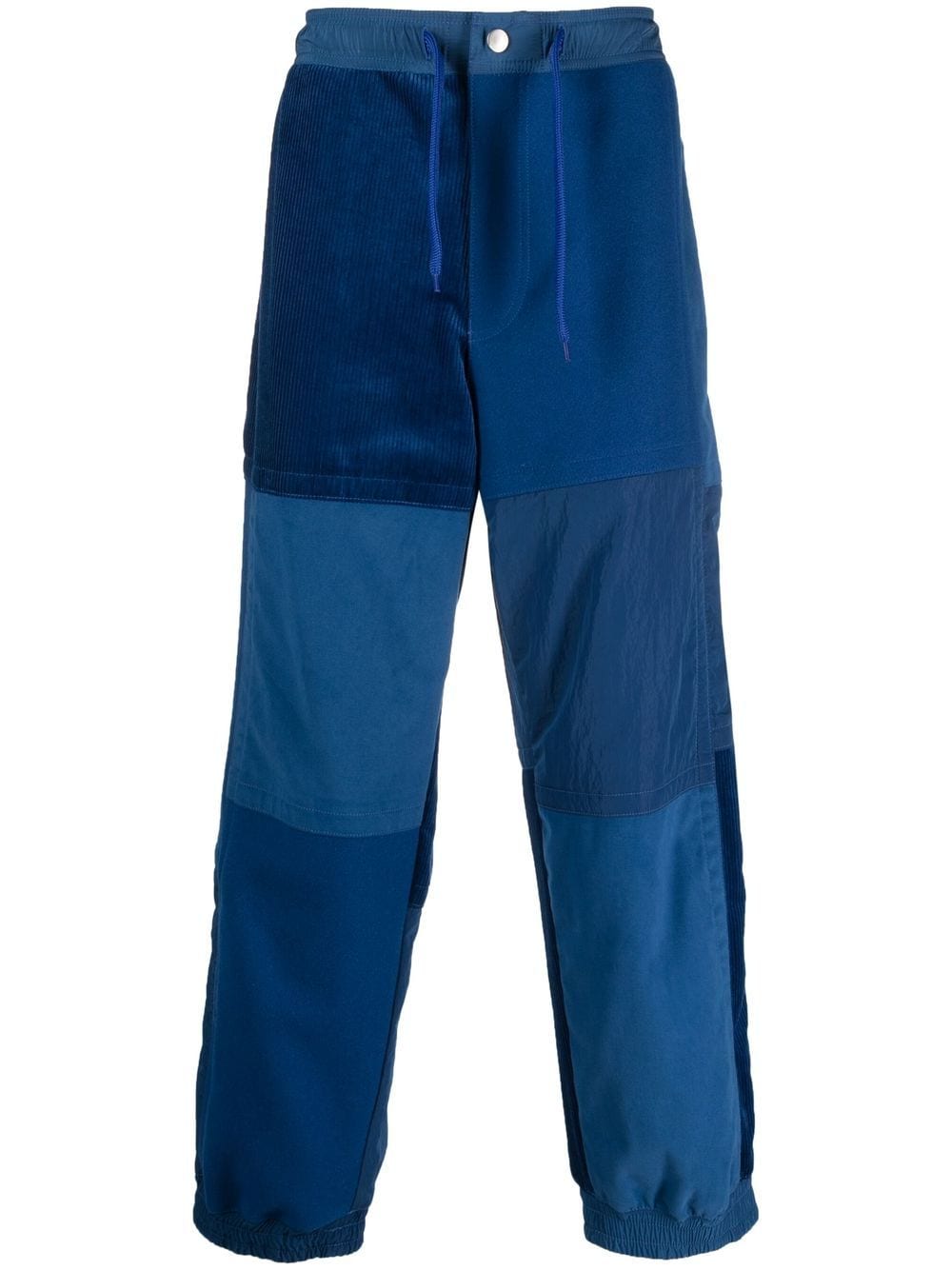 Emporio Armani patchwork straight-leg trousers - Blue von Emporio Armani