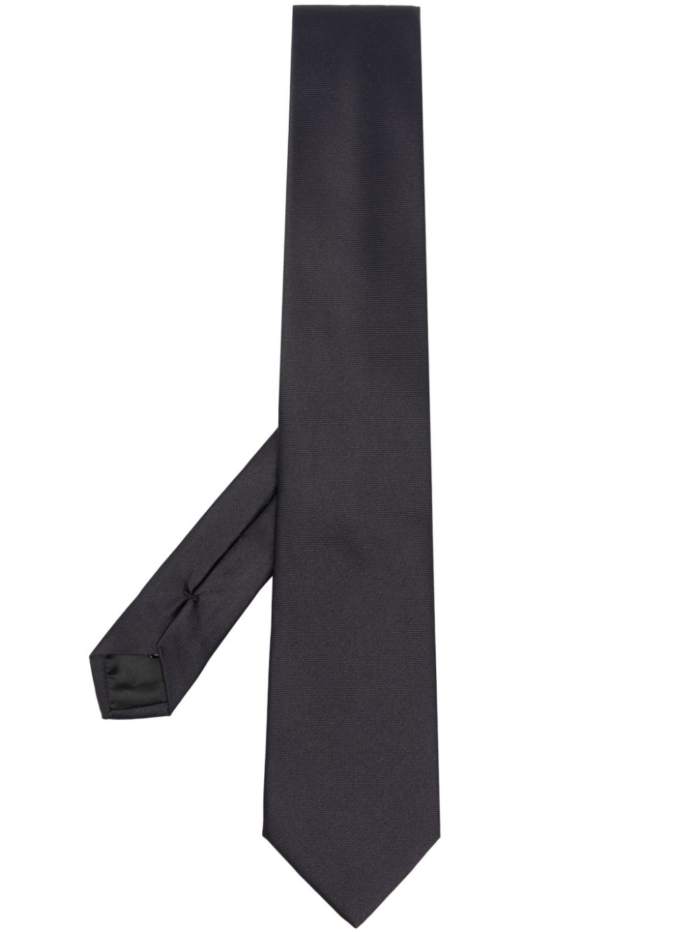 Emporio Armani patterned-jacquard silk tie - Black von Emporio Armani