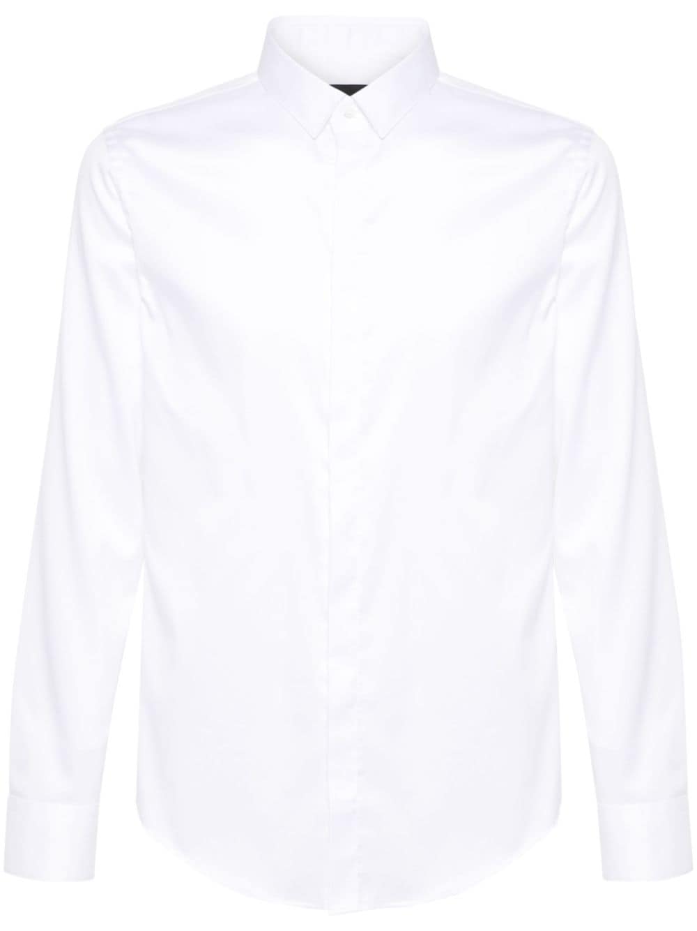 Emporio Armani plain cotton shirt - White von Emporio Armani